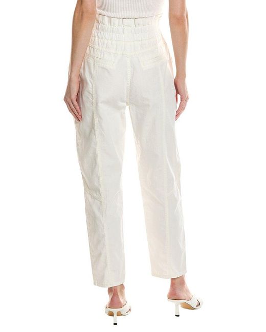 Ba&sh White Paperbag Pant