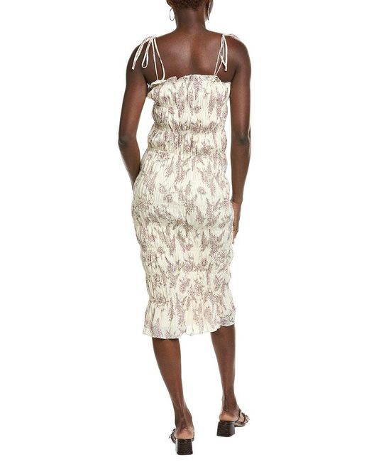 Marion White Ruched Floral Maxi Dress