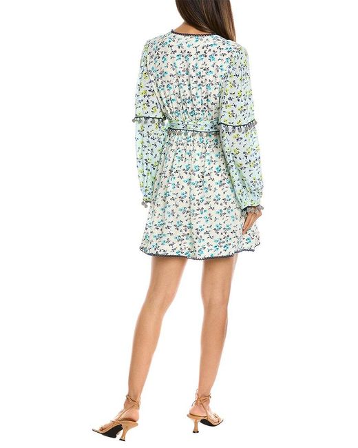 Ash Blue Fara Mini Wrap Dress