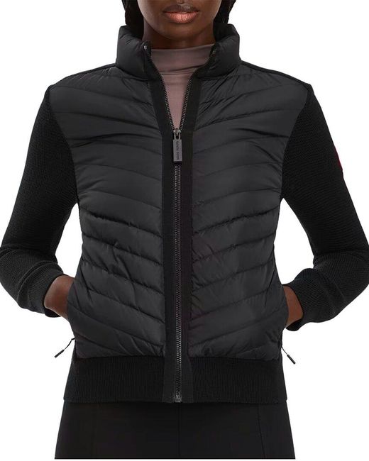 Canada Goose Black Hybridge Knit Down Jacket