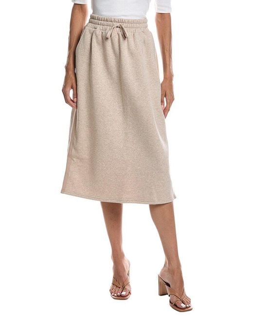 Bernardo Natural Knit Fleece Skirt