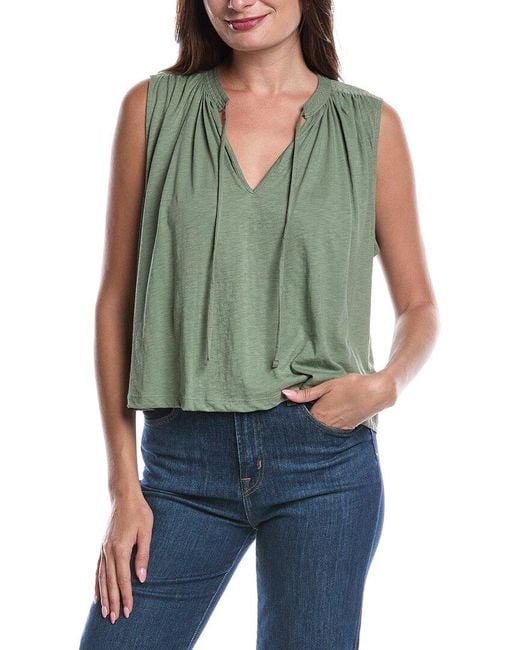 Nation Ltd Green Via Tie-Front Flowy Tank