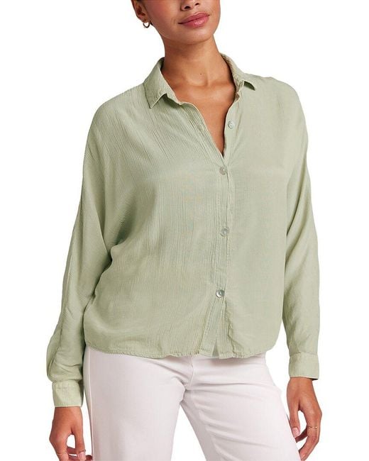 Bella Dahl Green Dolman Sleeve Button-Down Shirt