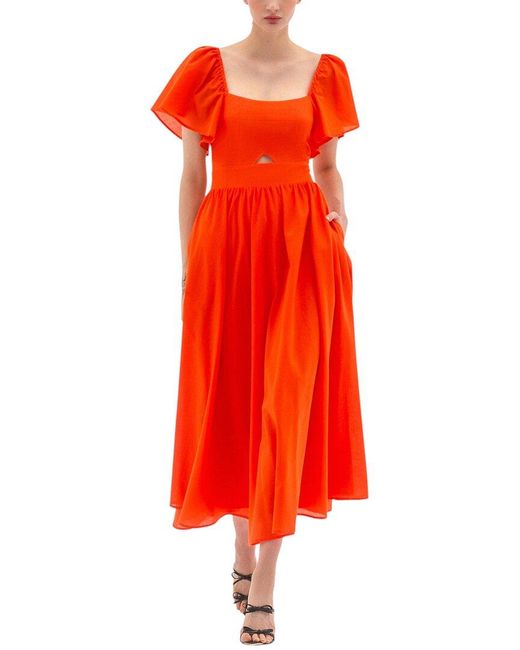 BGL Red Midi Dress