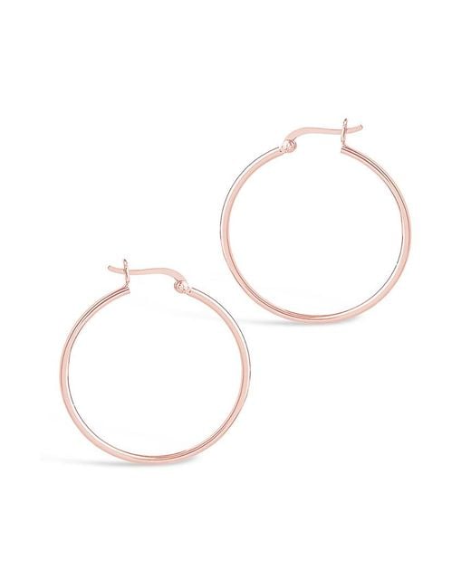Sterling Forever Multicolor 14k Rose Gold Vermeil Hoops