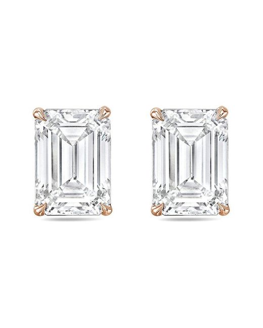 Diana M Metallic Diana M. 14K Rose 5.00 Ct. Tw. Lab-Grown Diamond Earrings