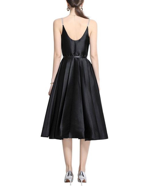 DZA Black Midi Dress