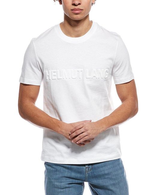 Helmut Lang White Embossed T-Shirt for men