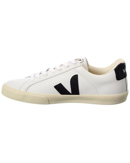 Veja White Esplar Logo Leather Sneaker for men