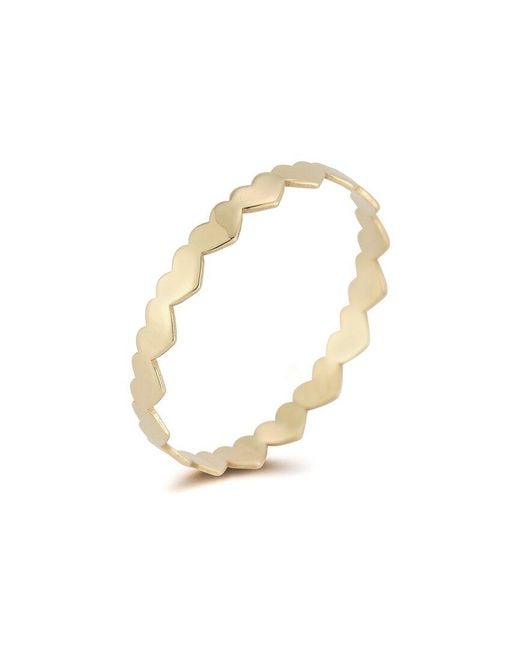 Ember Fine Jewelry White 14k Flat Heart Band Ring