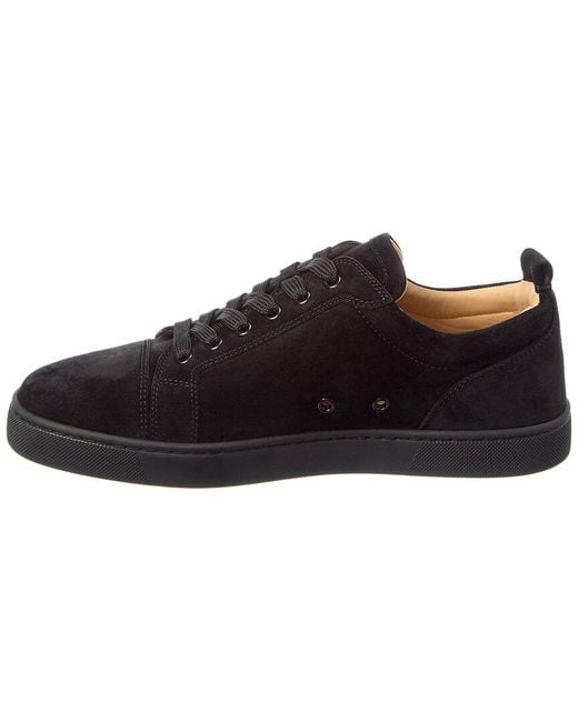 Christian Louboutin Black Louis Junior Suede Sneaker for men