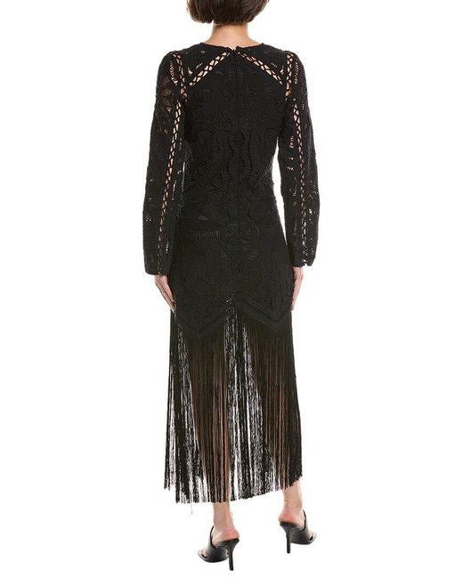 Sea Black Liesel Lace Midi Dress