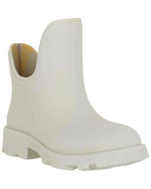 Burberry White Rubber Boot
