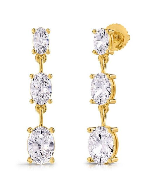 Lab Grown Diamonds Metallic 14K 2.56 Ct. Tw. Lab-Grown Diamond Dangle Earrings