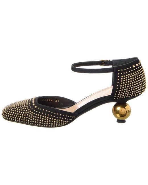 Dior Metallic D-Idole Canvas & Leather Pump
