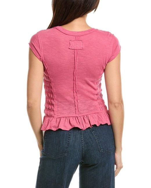 Free People Red Sylvie T-Shirt