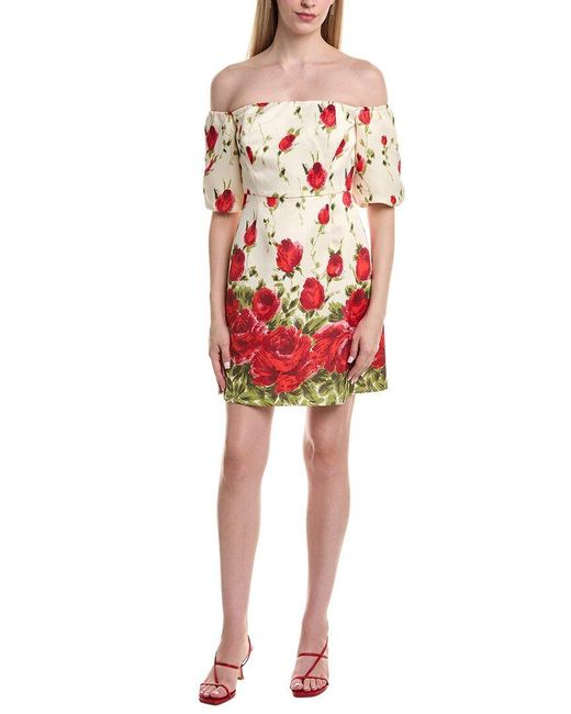 FLORA BEA NYC Red Cassandra Off The Shoulder Dress