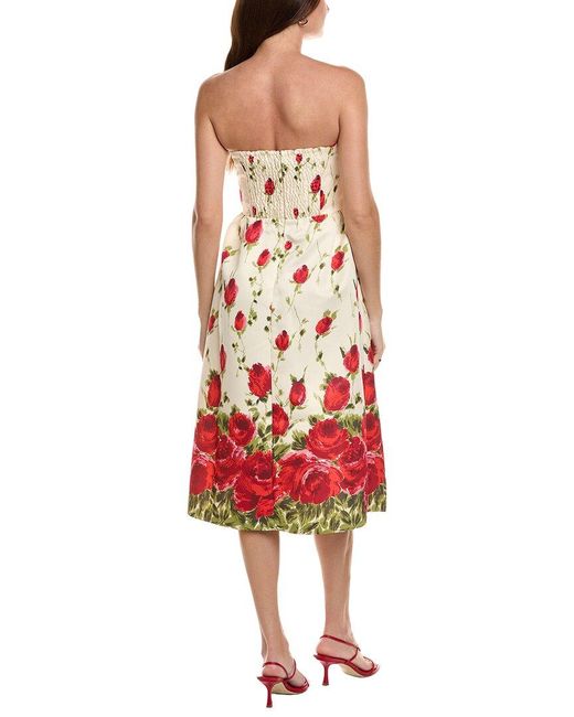 FLORA BEA NYC Red Sia Midi Dress