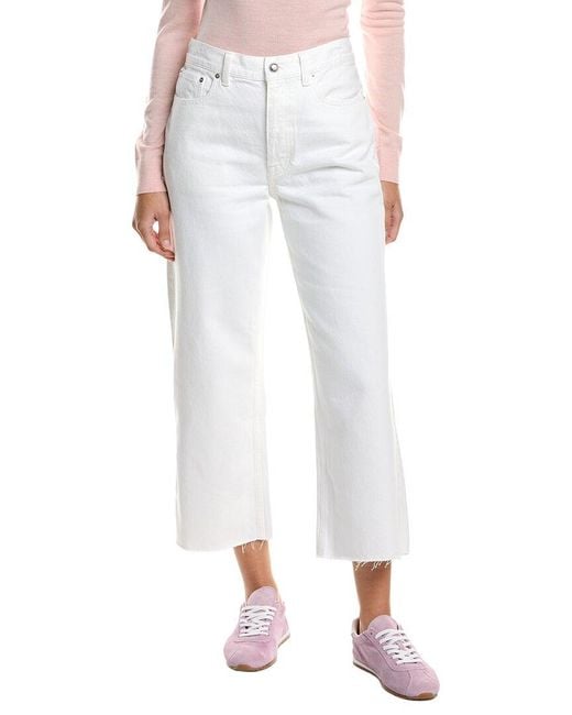Madewell White Low Slung Baggy Crop Jean