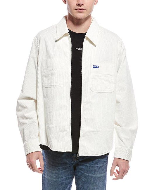 Boss White Eblo 1 Shirt Jacket for men