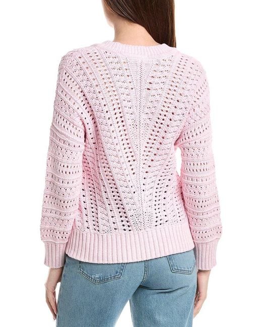 Tommy Bahama Red Beachy Cotton Open Stitch Sweater