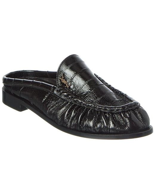 Saint Laurent Black Leather Loafer