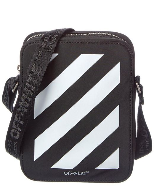 Off-White c/o Virgil Abloh Black North/South Flight Multi Pocket Crossbody for men