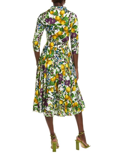 Samantha Sung Green Aster Midi Dress