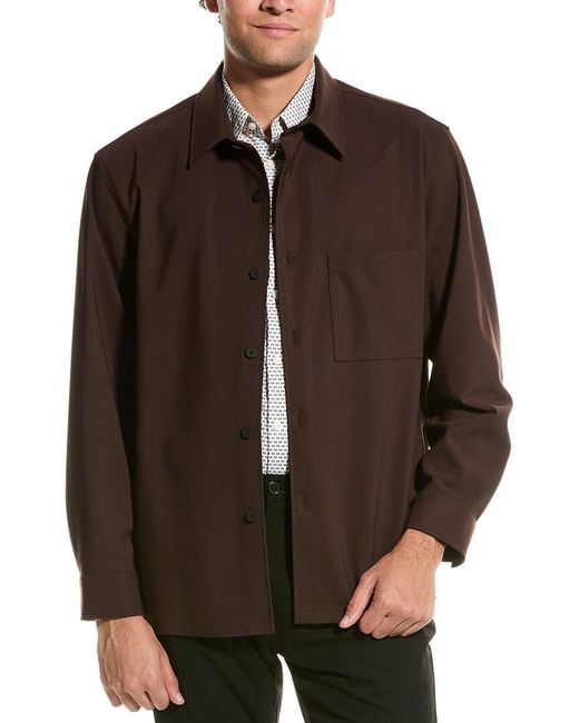 Theory Brown Clyfford Shirt Jacket for men