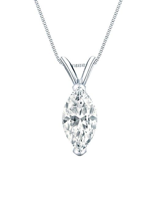Sabrina Designs Lab Grown Diamonds White 14K 1.50 Ct. Tw. Lab-Grown Diamond Solitaire Pendant