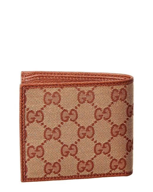 Lyst - Gucci GG Supreme Canvas & Leather Ny Yankees Wallet in Orange for Men