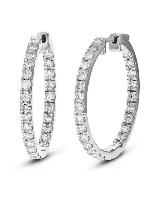 Amairah White 14K 0.75 Ct. Tw. Lab-Grown Diamond Hoops