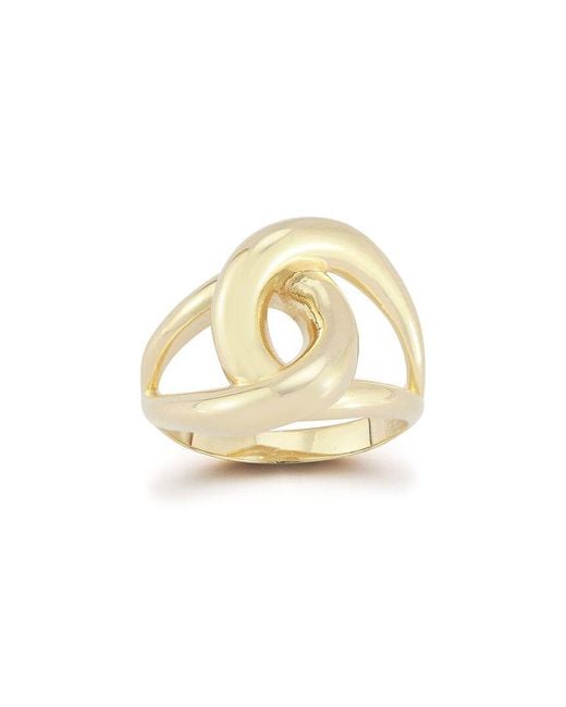Chloe and Madison White 14k Over Silver Bold Knot Ring