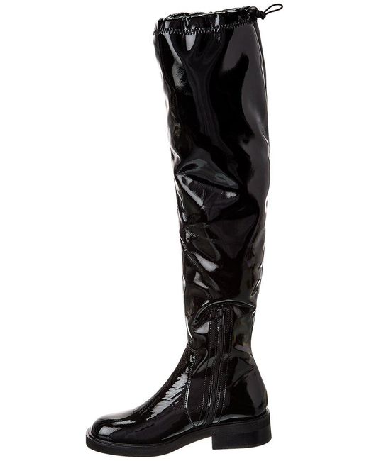 Free People Black Go Go Gloss Patent Over-the-knee Boot