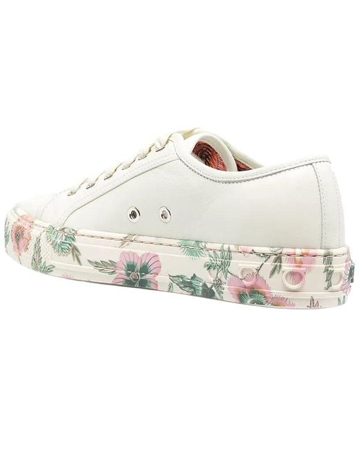 Ferragamo White Leather Sneaker
