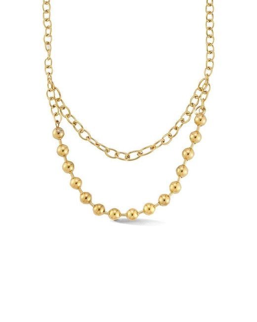 Glaze Jewelry Metallic Plated Layered Chain Necklace