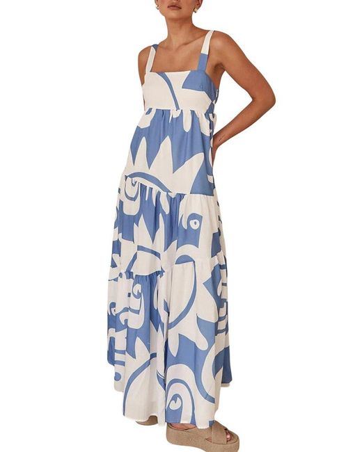 Silvia Rufino Blue Maxi Dress