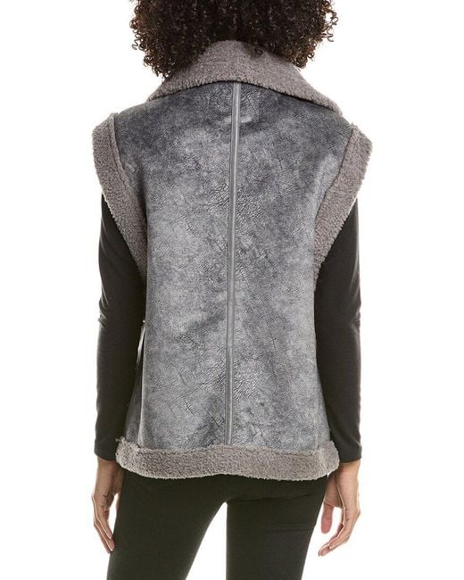 Frye Gray Faux Sherpa Vest