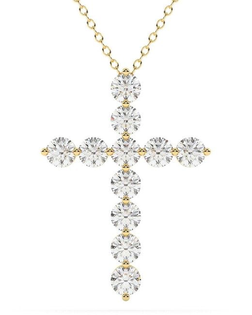 Diamond Select Cuts Metallic 14K 1.50 Ct. Tw. Diamond Pendant Necklace