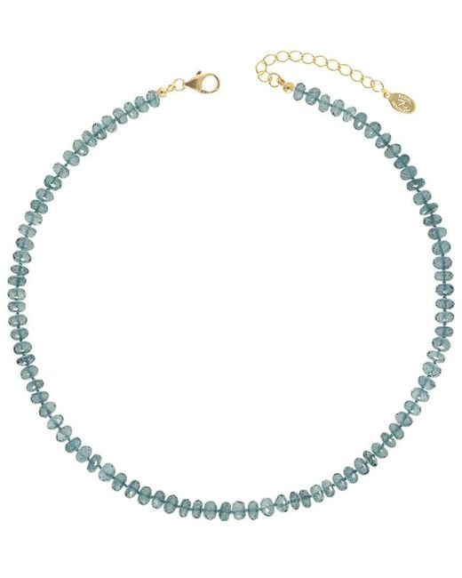 Rachel Reinhardt Jewelry Metallic 14k Over Silver Quartz Knotted Silk Necklace