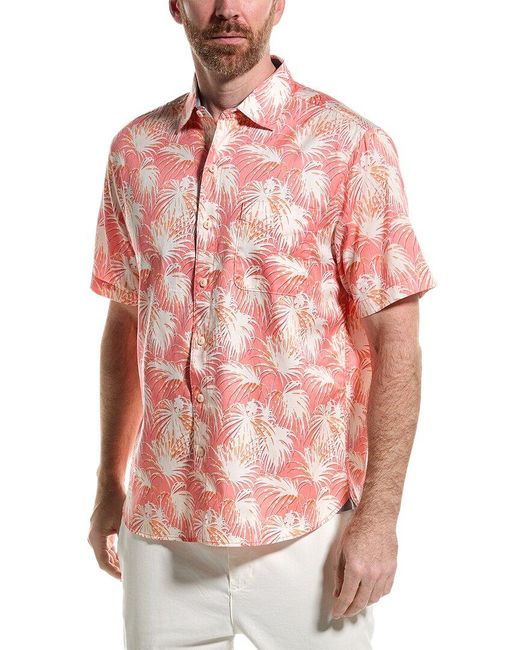 Tommy Bahama Pink Tortola Frond Works Shirt for men