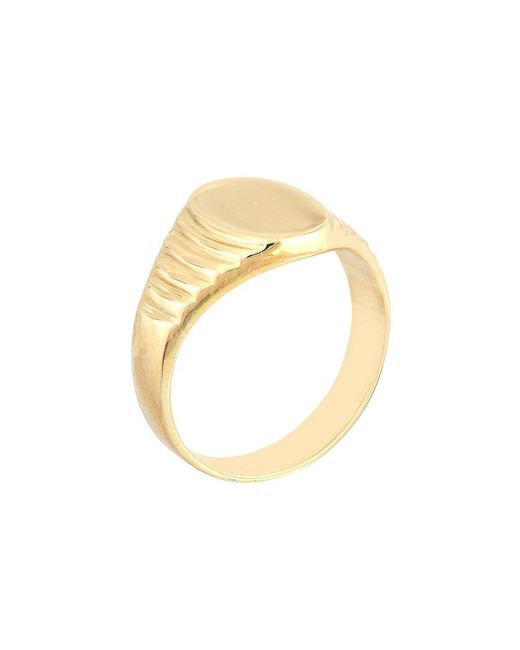 HAWLEY ST Metallic 14K Engravable Ring