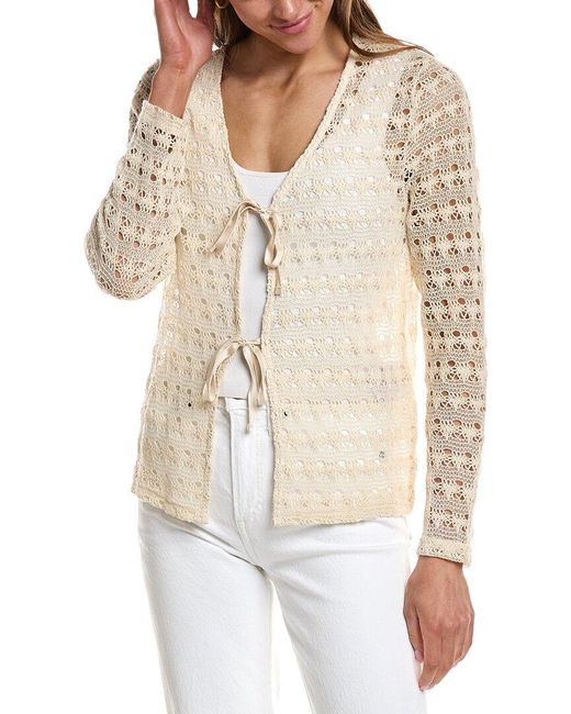 Ichi White Ihfanava Cardigan