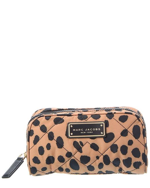 Marc Jacobs Black Cheetah Quilted Slgs Cosmetic Case