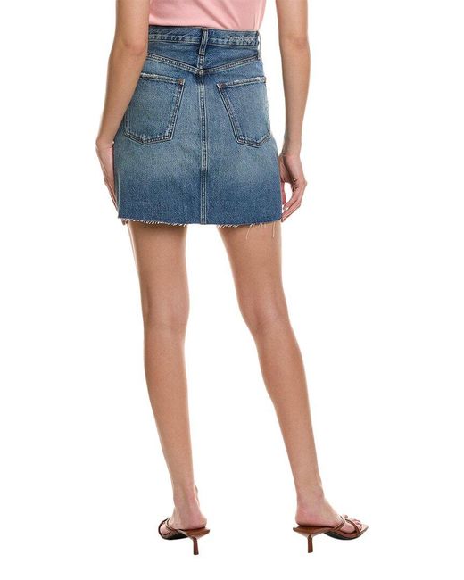 FAVORITE DAUGHTER Blue The Sadie High-Rise A-Line Skirt
