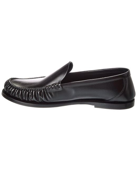 Saint Laurent Black Leather Loafer