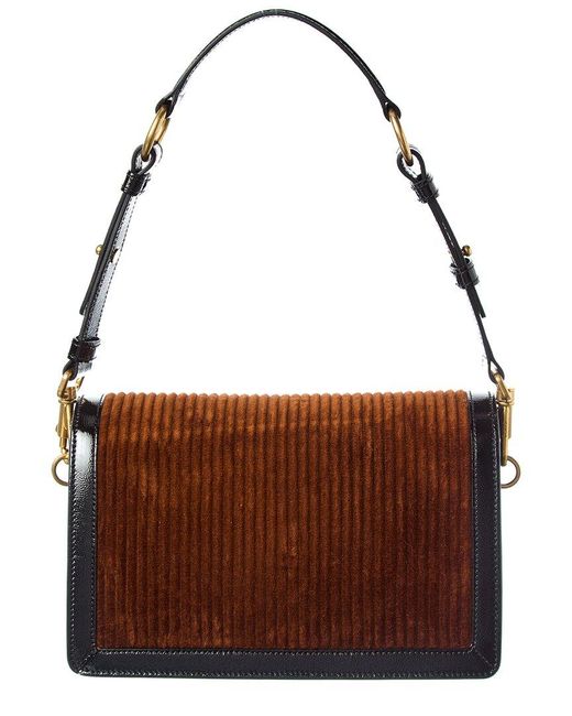 Tod's Brown Leather & Haircalf Shoulder Bag