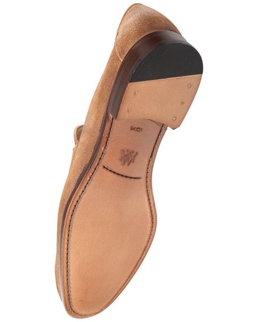 Mezlan Brown Caro Suede Penny Loafer for men