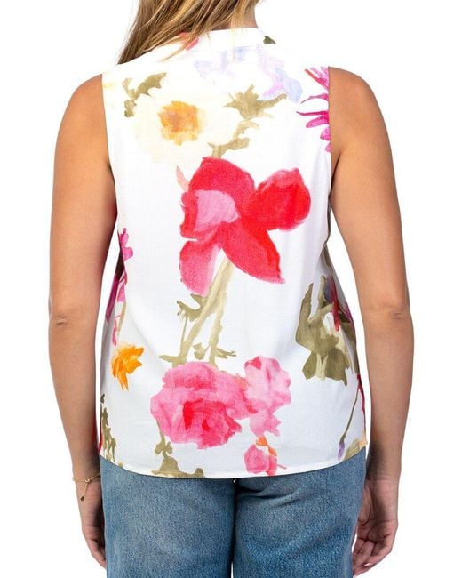 Tolani Red Tiby Sleeveless Top