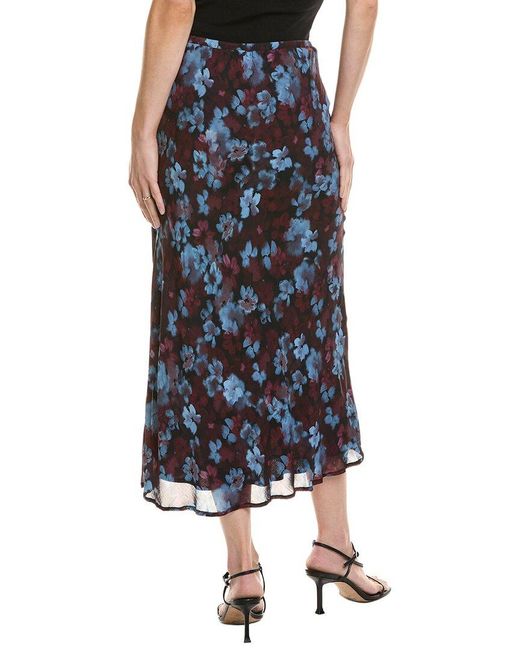 Bella Dahl Blue Bias Midi Skirt